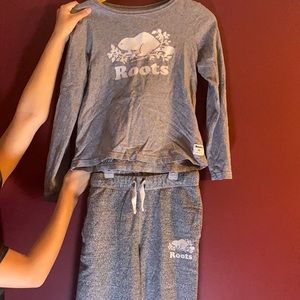 Roots top and sweats